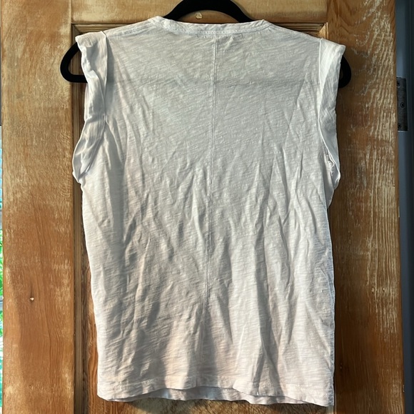 Veronica Beard Dree Muscle Tee, White - S - Picture 5 of 7